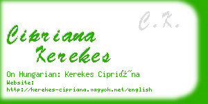 cipriana kerekes business card